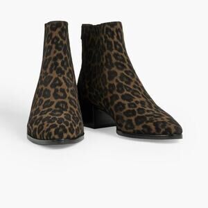 Rag and Bone Ankle Boots Leather Suede Leopard Print Size 7